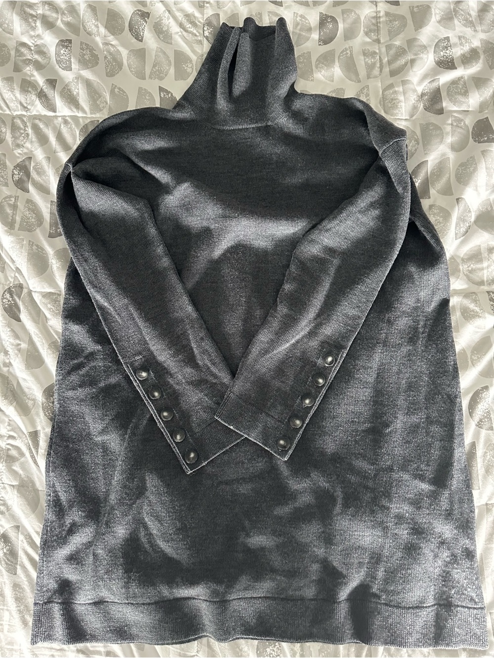 Sezane Black Ribbed Turtleneck Sweater